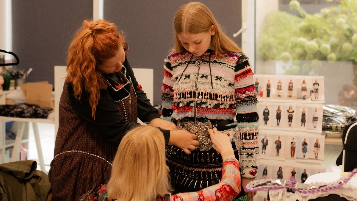 Behind the scenes of Chopova Lowena’s ‘sensory overload’ fashion Super Bowl