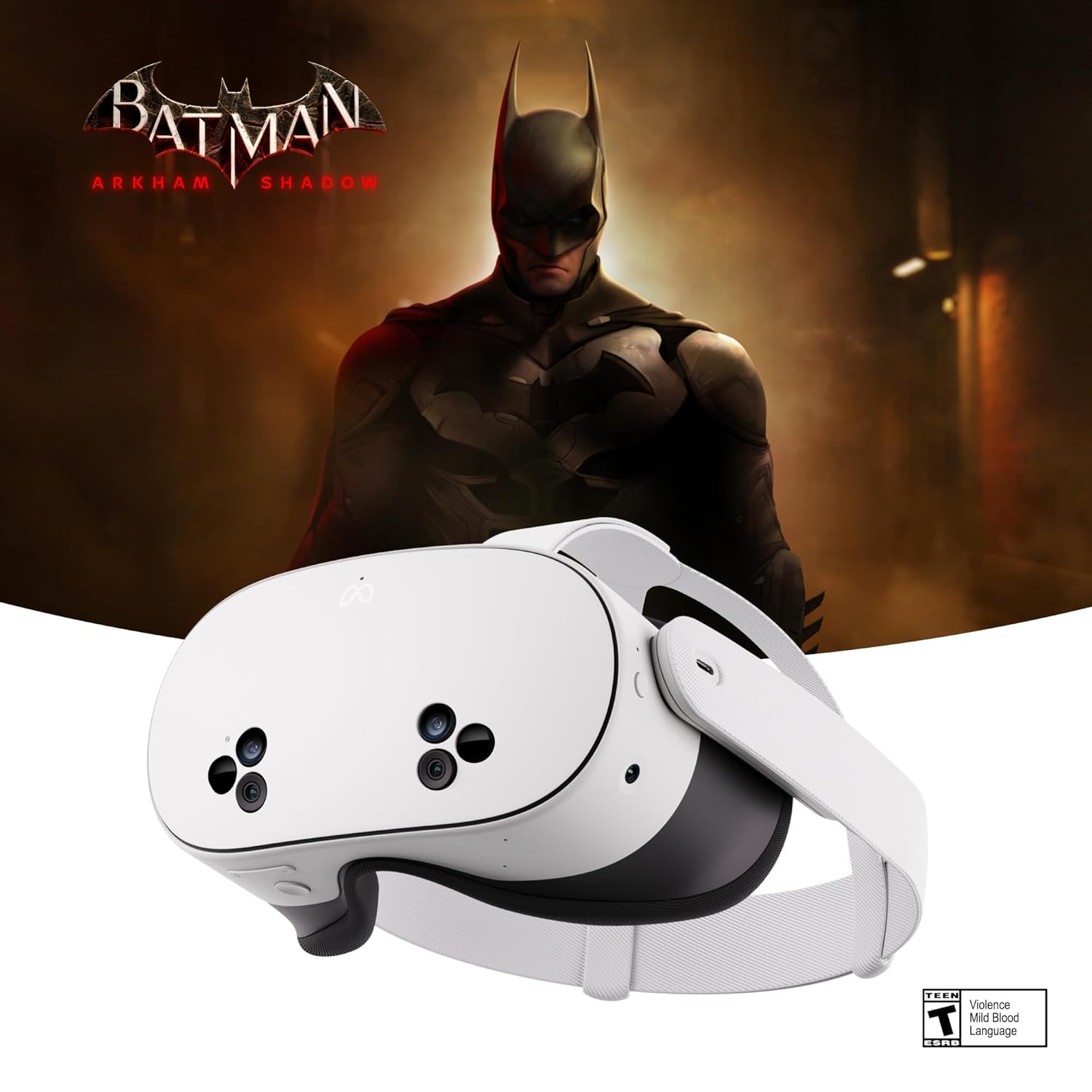 An official render of the Meta Quest 3S Batman Akham Shadow bundle