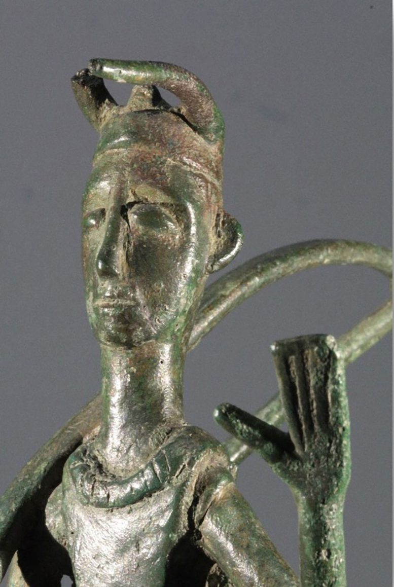 Close Up of a Nuragic Bronzetti