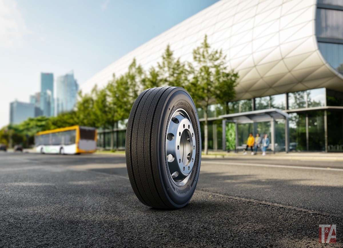 Continental debuts high renewable, recycled material EV bus tyre