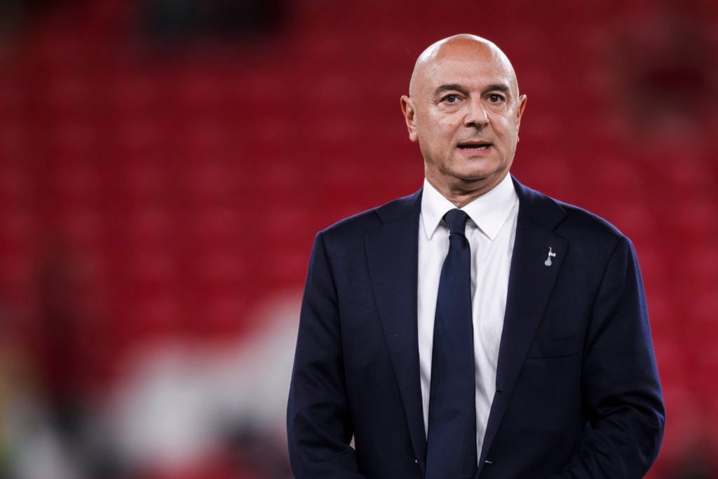 Daniel Levy, chairman of Tottenham Hotspur FC, looks on