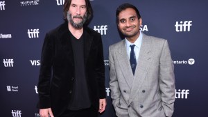 Keanu Reeves and Aziz Ansari attend the 'Good Fortune' World Premiere at the Toronto International Film Festival