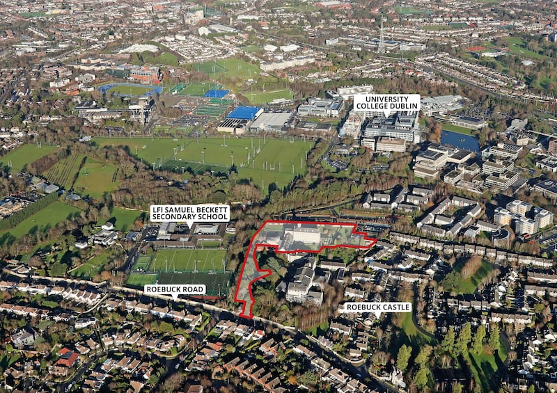 An aerial view of The Brigid's Novitiate site on Roebuck Road, Clonskeagh, Dublin 14