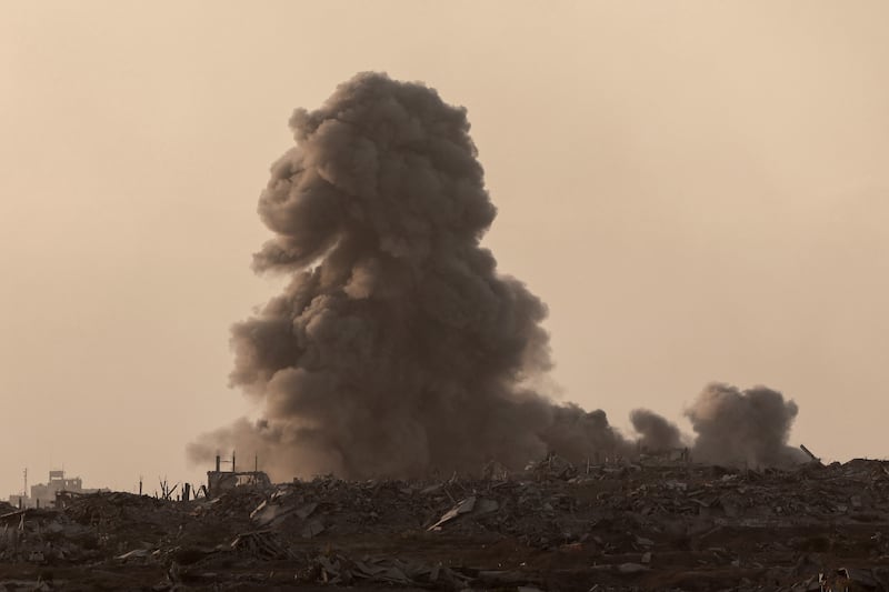 Smoke billows up from Gaza City during an Israeli strike on the besieged Palestinian territory on September 17th. Photograph: Jack guez/AFP via Getty Images