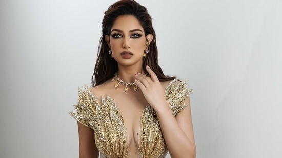 Harnaaz Sandhu has shared her fitness, skincare and beauty routine. Here's a breakdown of her tips. (Instagram/ Harnaaz Sandhu)