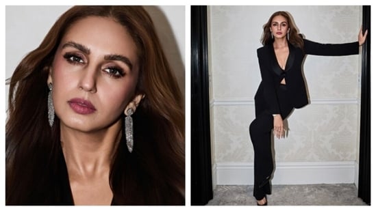 Huma Qureshi turns heads in a sharp power-dressing moment as she wears a tailored Armani suit. (PC: IG/@iamhumaq)