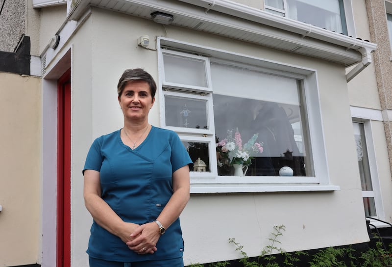 Sarah Breslin at home in Co Kildare.
Photograph: Dara Mac Dónaill