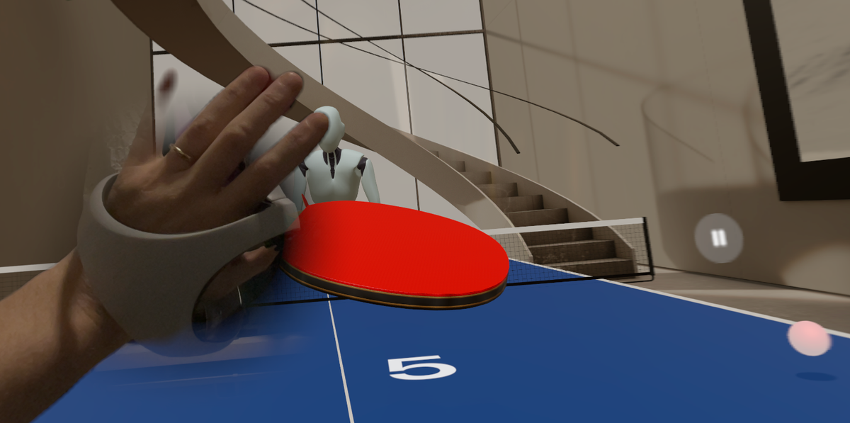 Hit Longer Rallies In Ping Pong Club On Apple Vision Pro With A PSVR 2 Controller