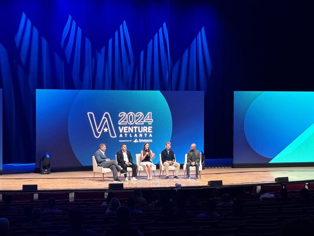 a look at the Venture Atlanta 2024 stage, where a panel is speaking