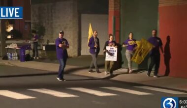 Hundreds of caregivers go on strike over pension funding