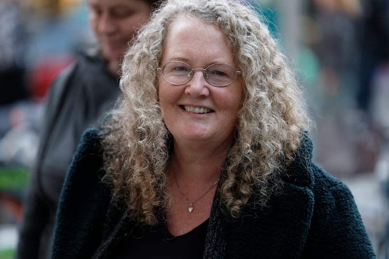 Presidential hopeful Dolores Cahill arriving at City Hall.  Photograph Nick Bradshaw 