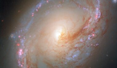 A Galaxy Warped by Gravity Glows With Baby Stars