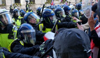 Police officers attacked at London protest led by far-right activist Tommy Robinson – The Irish Times