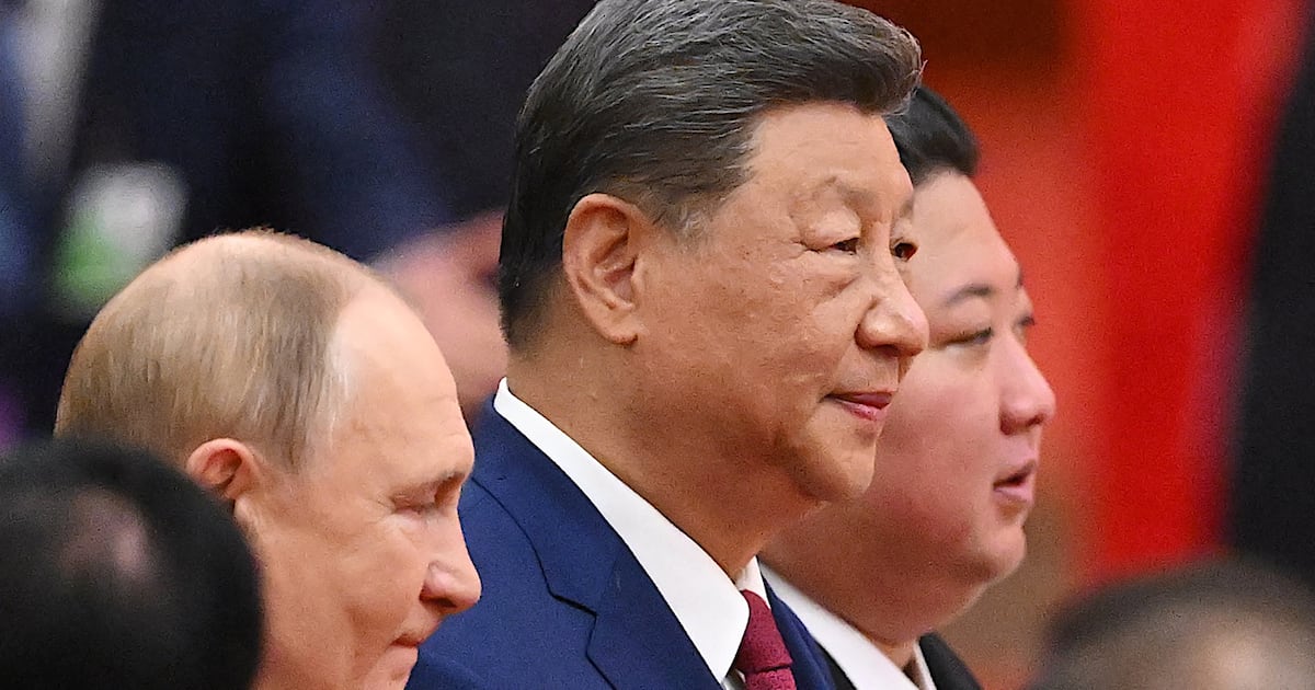 Xi Jinping warns world faces ‘peace or war’, as Putin, Kim join him for military parade – The Irish Times
