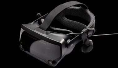 A photo of the Valve index VR headset