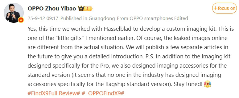 OPPO Find X9 series camera kit