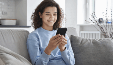 woman using mobile phone