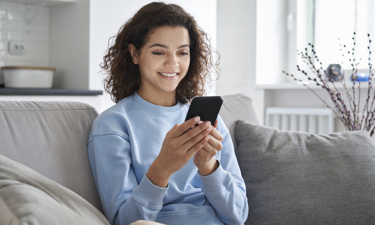 woman using mobile phone