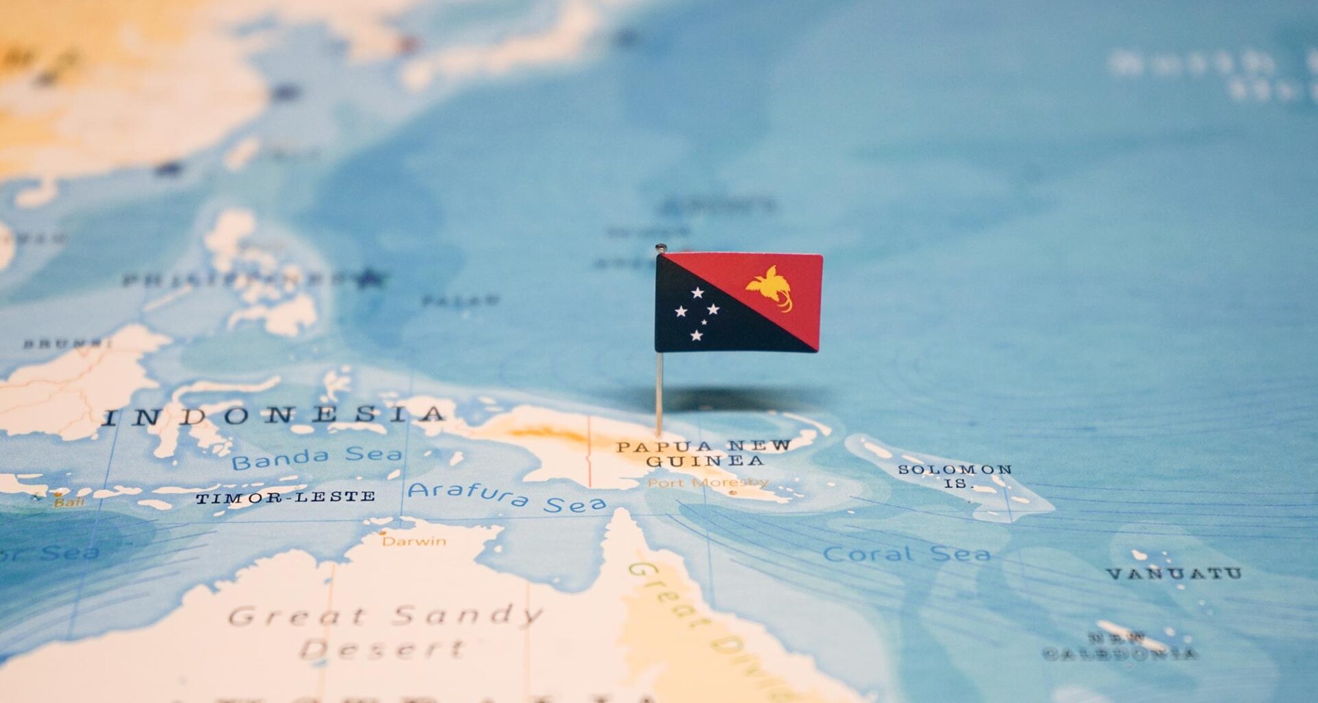 Papua New Guinea Flag Map