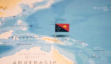 Papua New Guinea Flag Map