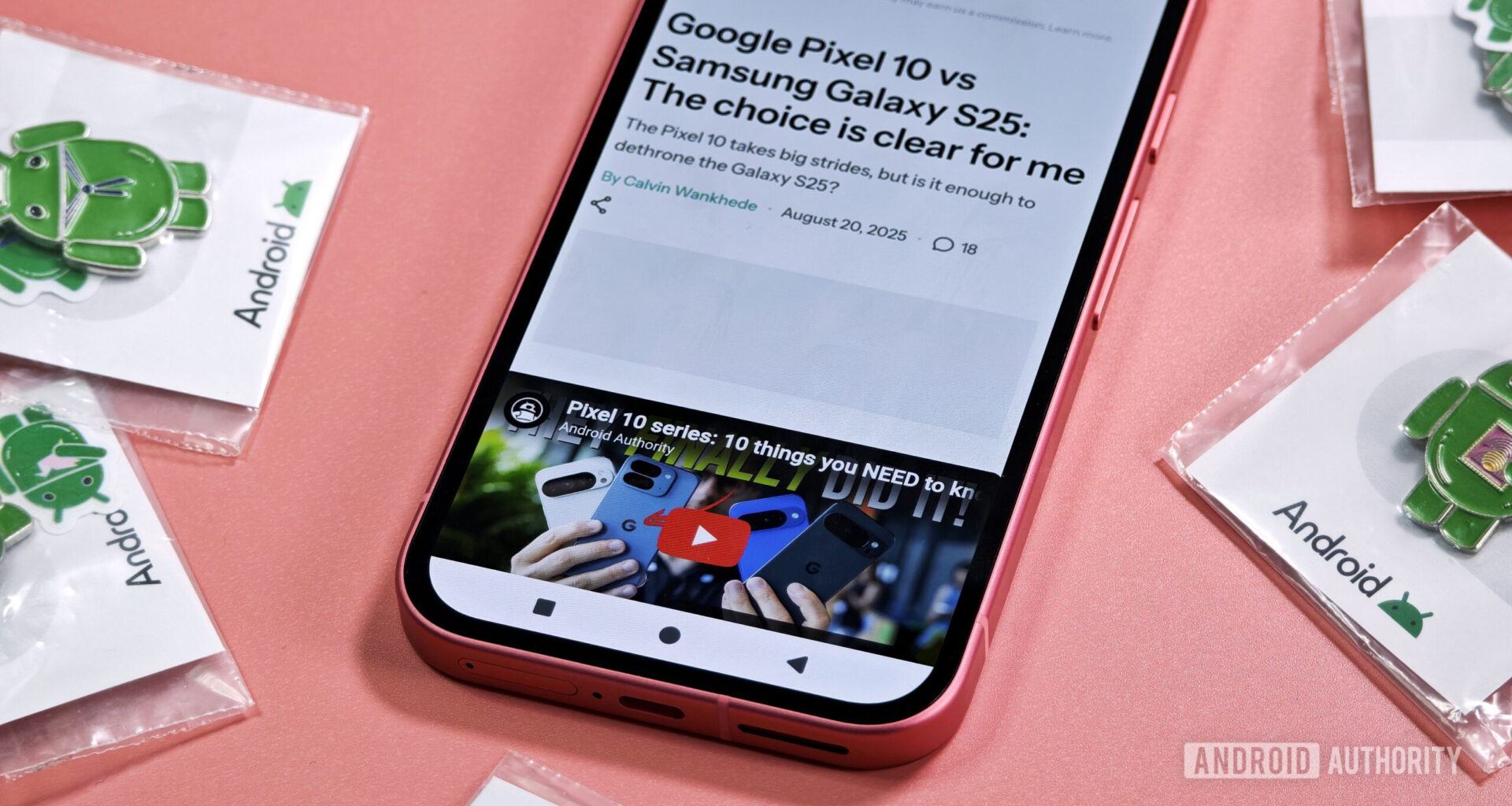Photo of a Pixel phone with flipped navigation bar