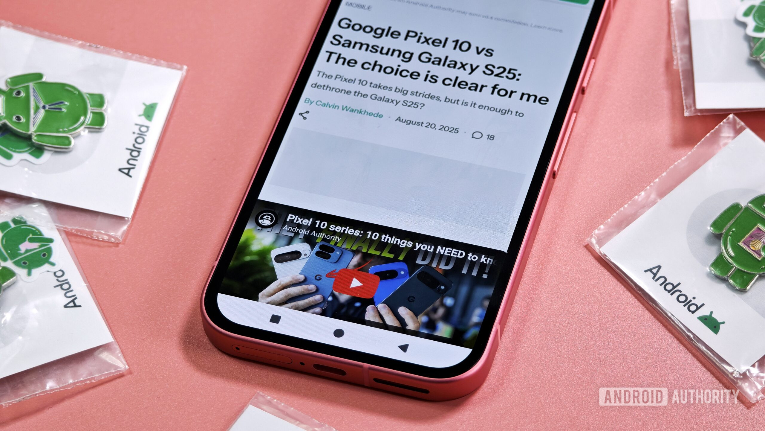 Photo of a Pixel phone with flipped navigation bar