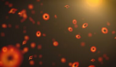 This artist's concept takes a fanciful approach to imagining small primordial black holes. In reality, such tiny black holes would have a difficult time forming the accretion disks that make them visible here. Credit: NASA's Goddard Space Flight Center