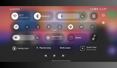 Check Out One UI 8.5's Quick Panel in Landscape Mode