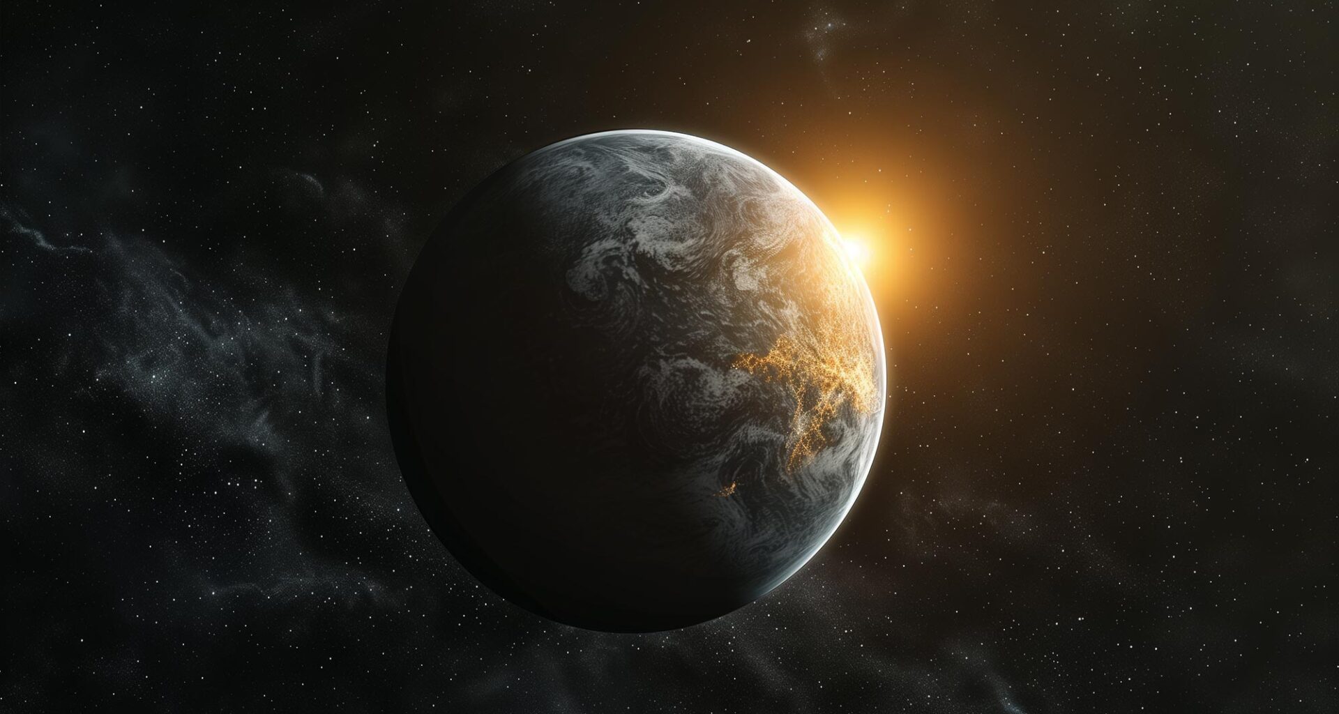 Rocky Habitable Planet Art Concept Illustration