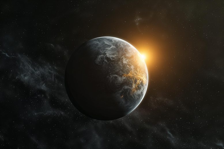Rocky Habitable Planet Art Concept Illustration