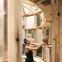 Ellipse Greenhouse / SAW.EARTH - Interior Photography, Wood