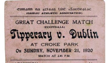 ‘Slightly worn’ ticket for Bloody Sunday match at Croke Park could fetch €4,000