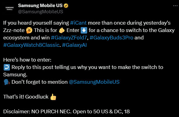 Samsung US competition Apple launch