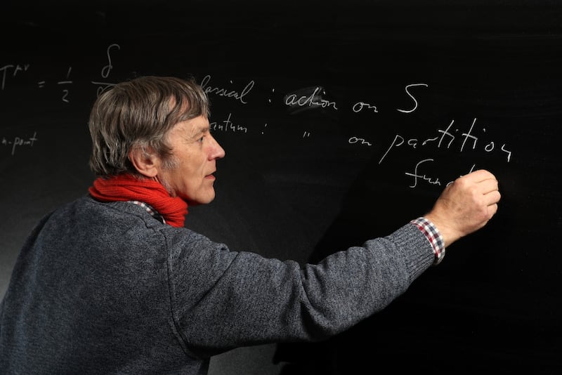 Prof Werner Nahm at work in the school of theoretical physics at Dublin Institute of Advanced Studies