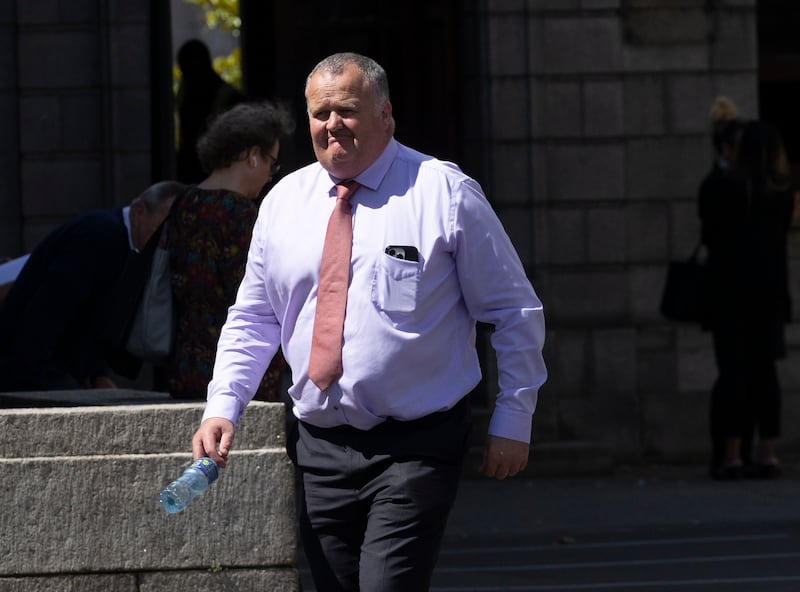 Auctioneer John Stokes outside the High Court after giving evidence in the Barne Estate case. Photograph: Collins