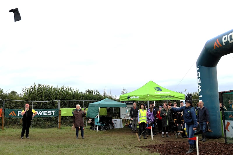 Wellie throwing at the National Ploughing Championships is a very popular pursuit