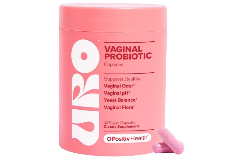 A bottle of probiotics for women 
