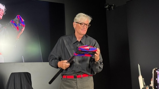Dyson introduced several new products in Berlin, including the HushJet Purifier Compact and the PencilVac vacuum. (Ayushman Chawla-HT)