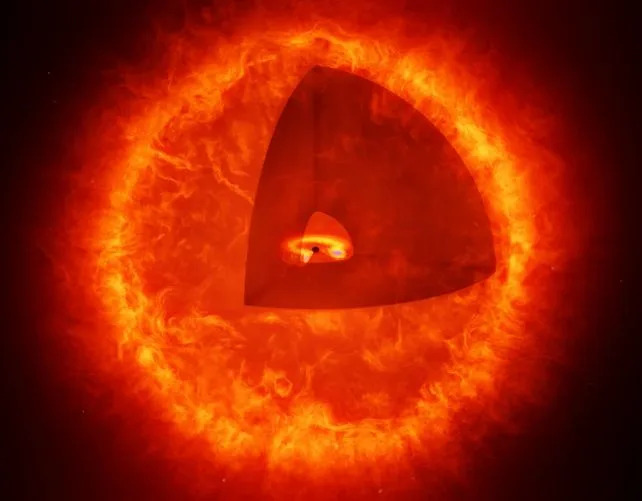An artist's impression of a black hole star. (MPIA/HdA/T. Müller/A. de Graaff)