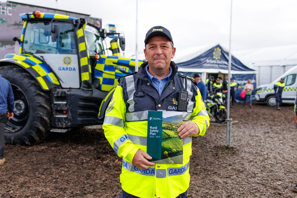 Sgt Graham Kavanagh at the the National Ploughing Championships in Screggan, Tullamore, Co. Offaly. Pic: Mark Condren
