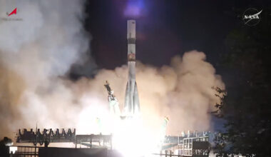 The Progress 93 cargo craft launches on time from the Baikonur Cosmodrome in Kazakhstan with three tons of food, fuel, and supplies to resupply the Exp 73 crew aboard the orbital outpost.