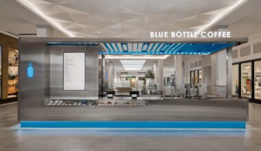 Stainless-steel coffee kiosk