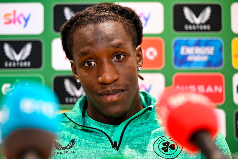 Bosun Lawal during a Republic of Ireland media conference