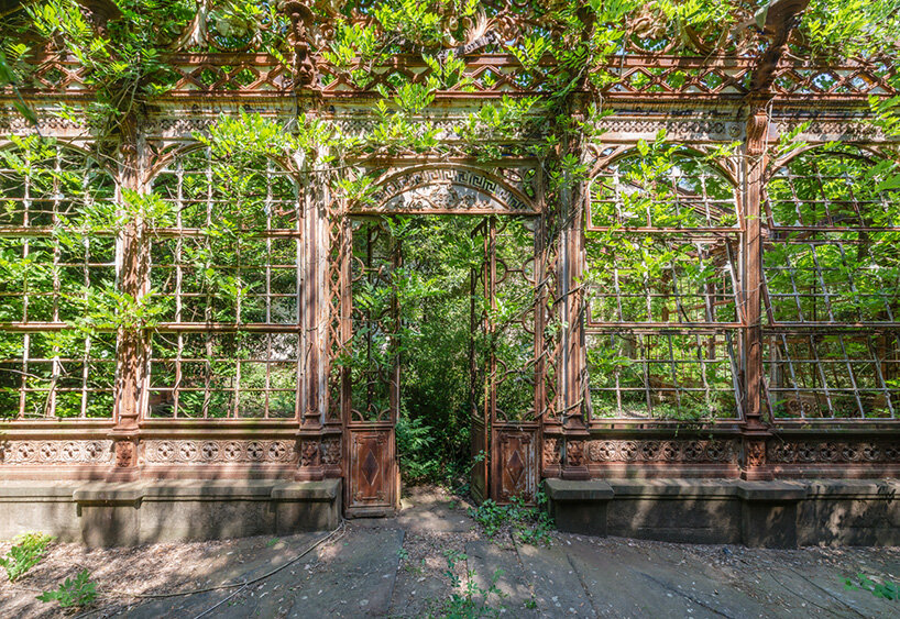 once-captive plants burst free to transform abandoned greenhouses in romain veillon's series