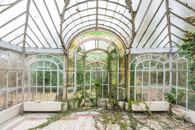 once-captive plants burst free to transform abandoned greenhouses in romain veillon's series