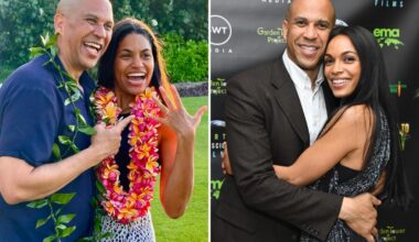 Cory Booker gleefully announces engagement to Rosario Dawson look-alike girlfriend
