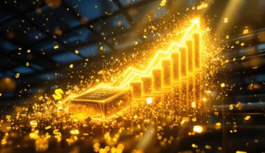 Gold breakout 2023: Rising gold prices illustration.