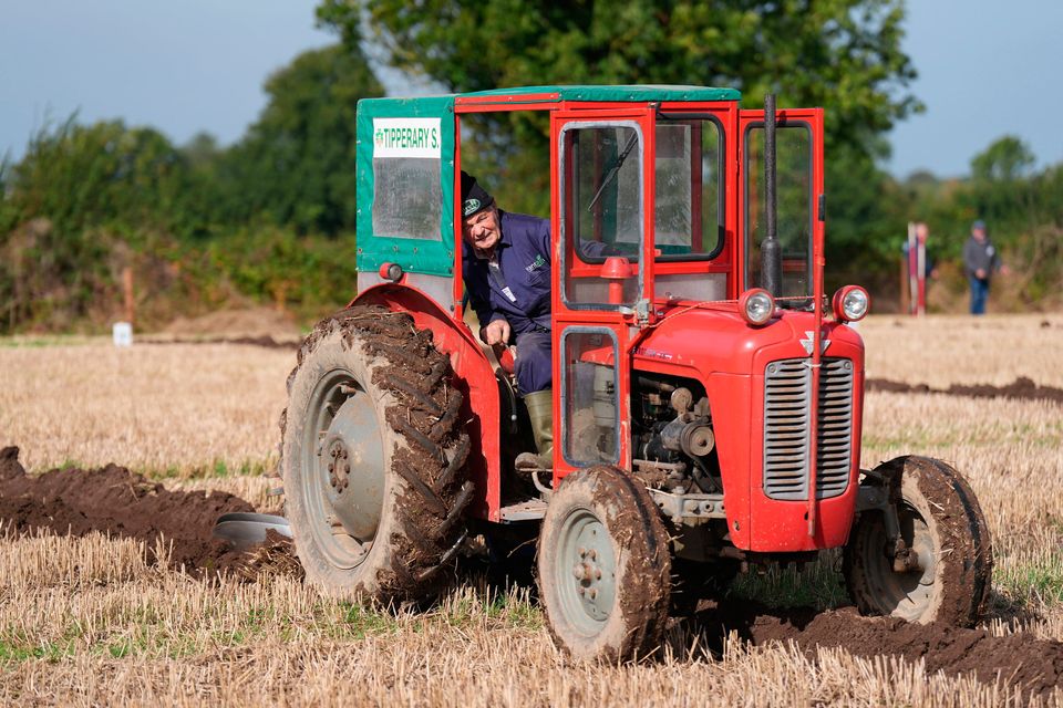 John O'Brien from Tipperary South during  the National Ploughing Championships at Tullamore, Co Offaly. Photo: Niall Carson/PA Wire