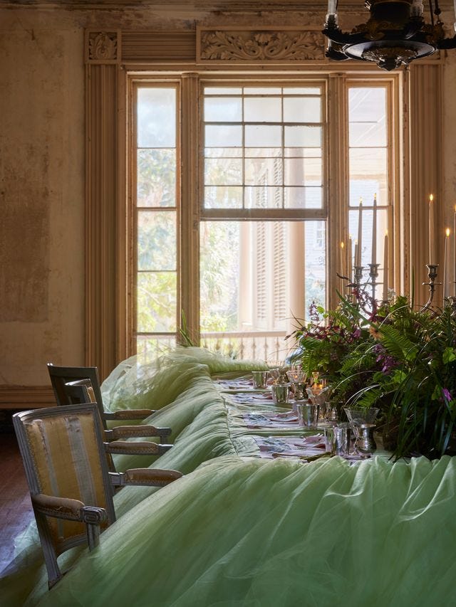 a decorated dining table set in a vintage room a decorated dining table set in a vintage room