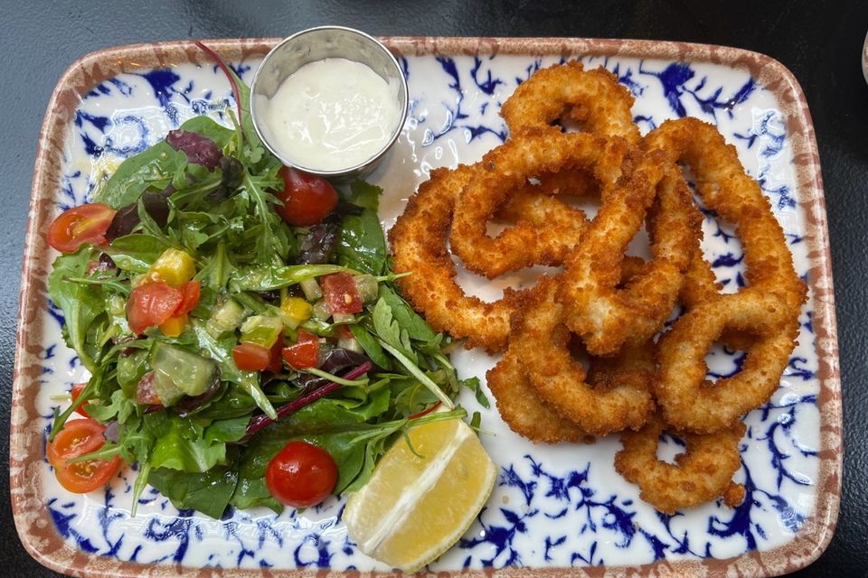 Crispy panko calamari, with lemon and garlic aioli. Photo: Lucinda O'Sullivan